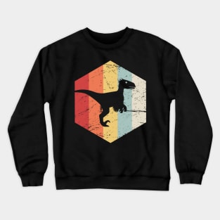 Retro 70s Velociraptor Crewneck Sweatshirt